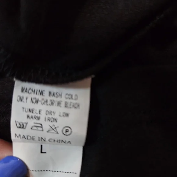 Black Leopard & Sequin Sleeve Raglan Top - Picture 6 of 6